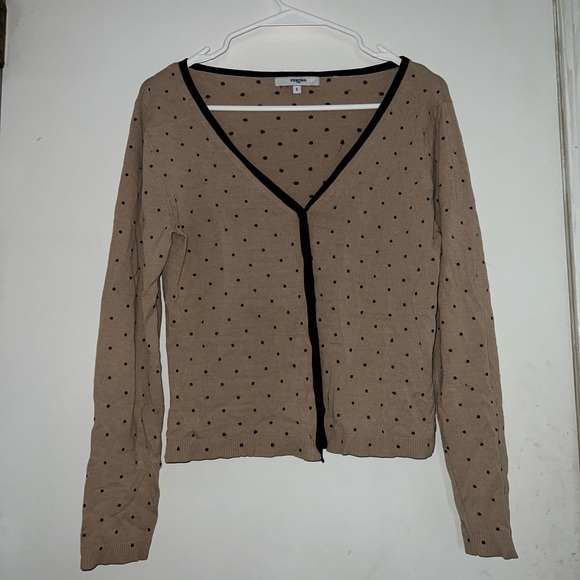 Vertigo Paris Beige Polka Dot Cardigan - Picture 3 of 5